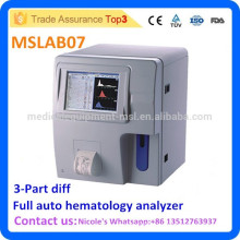 Machine de compte de sang complet de l&#39;hôpital MSLAB07i, analyseur de hématologie de différenciation automatique à 3 pièces automatique